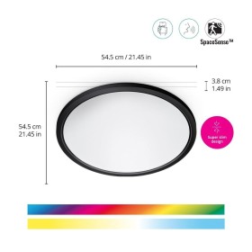 Plafoniera LED RGB WiZ SuperSlim, Wi-Fi, control vocal, 32W, 3750 l...