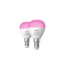2 Becuri LED RGB inteligente Philips Hue P45, Bluetooth, E14, 5.1W,...
