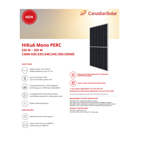 Panou Solar Fotovoltaic Monocristalin HiKu6 Mono PERC CS6W-545MS Si...