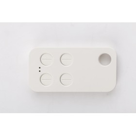 Telecomanda cu 4 butoane Venitem VELA 2.0W, Rolling code, frecventa 433,92 MHz, culoare alba, dimensiuni 70x35x9 mm, greutate 19