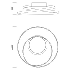 Plafoniera LED Vivalux ODEON, 38W, 2143 lm, lumina neutra (4000K), ...