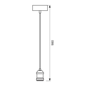 Pendul Vivalux RETRO Antique Copper, E27, max. 60W, textil/Metal, I...