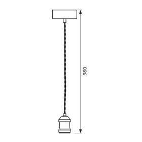 Pendul Vivalux RETRO Antique Brass, E27, max. 60W, textil/Metal, IP...