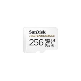 SanDisk High Endurance microSDXC 256GB + SD Adapter - for dash cams & home monitoring, up to 20,000 Hours, Full HD / 4K videos, 