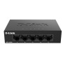 D-Link Switch DGS-105GL, 5 porturi Gigabit, Capacity 10Gbps, desktop, faramanagement, metal, negru, fara ventilator, D-Link Gree