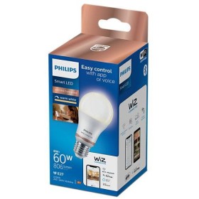 Bec LED inteligent Philips Bulb A60, Wi-Fi, Bluetooth, E27, 8W (60W...