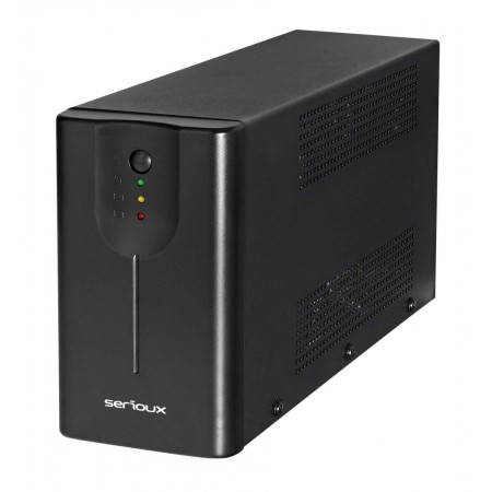 UPS Serioux Line Interactive 800LI, Led, capacitate 800VA/480W, 2 prize Schuko , baterie 12 V / 8.0 Ah × 1, timp mediu de functi