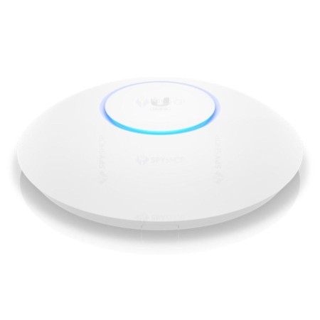 UBIQUITI U6 Long-Range WiFi 6 8 spatial streams 185 m² (2,000 ft²) coverage 350+ connected devices Powered using PoE+ GbE uplink