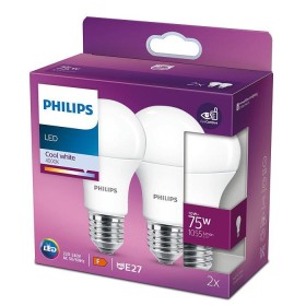 2 Becuri LED Philips A60, EyeComfort, E27, 10W (75W), 1055 lm, lumi...