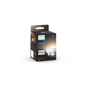 2 Becuri LED inteligente Philips Hue Spot, Bluetooth, GU10, 5.2W (5...