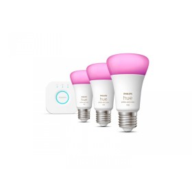 Pachet 3 Becuri LED RGB inteligente Philips Hue A60, Bluetooth, E27...