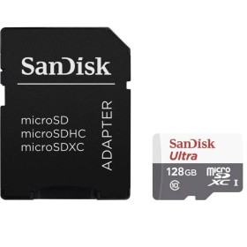 SanDisk Ultra microSDXC 128GB + SD Adapter 100MB/s Class 10 UHS-I- Tablet Packaging