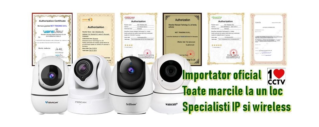 WIFI Surveillance Cameras - indoor, outdoor, PTZ | 1CCTV.ro